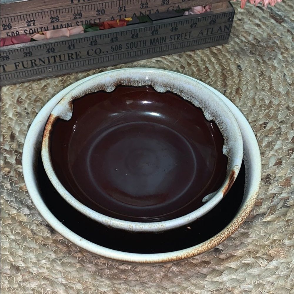 Boho bowl set :: set of 2 bowls :: brown